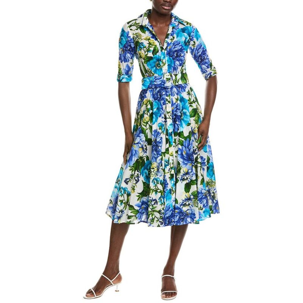 Samantha Sung Womens  Aster Midi Dress, White